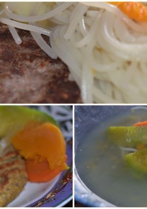 Una foto de Sopa con derivados para hamburguesas