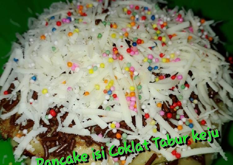 PANCAKE isi Coklat Tabur Keju Simple Enak sederhana