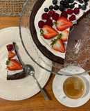 Pastel de chocolate sin harinas y sin azúcar