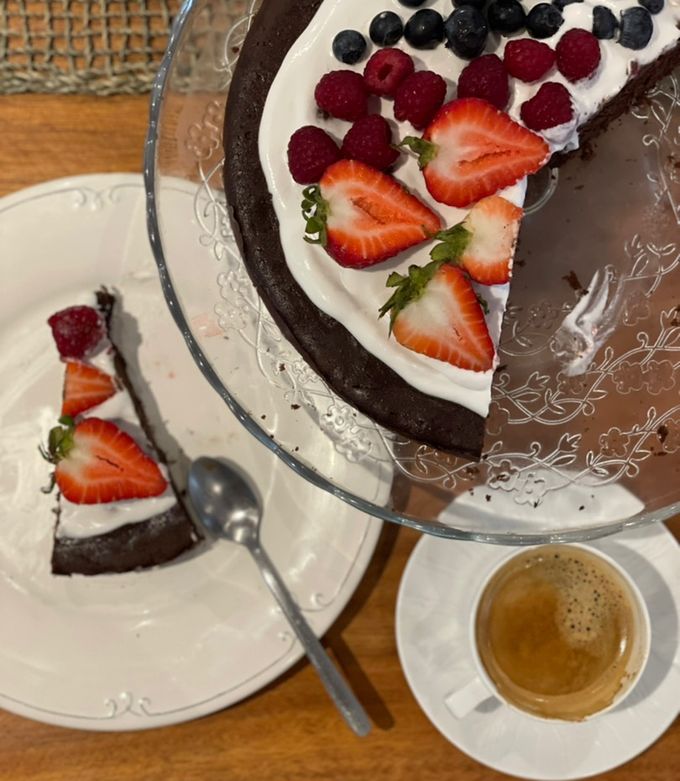 Una foto de Pastel de chocolate sin harinas y sin azúcar
