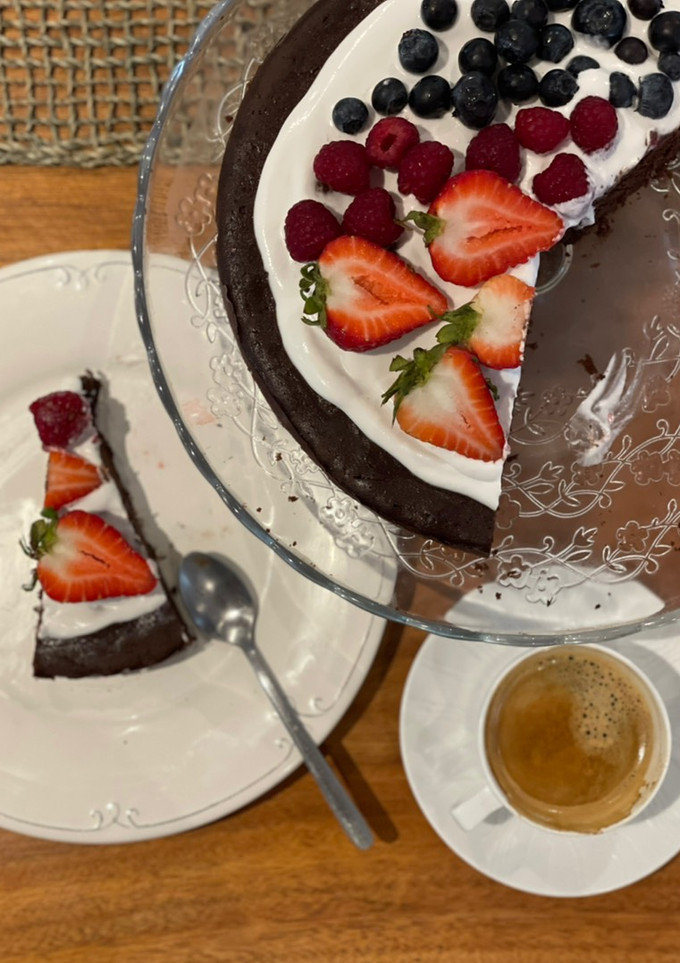 Una foto de Pastel de chocolate sin harinas y sin azúcar