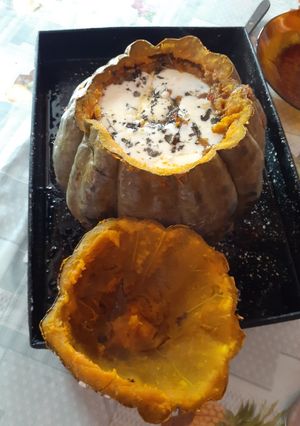 Una foto de Calabaza/ zapallo relleno!