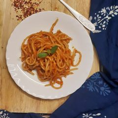 A picture of Spaghetti in Marinara Sauce.