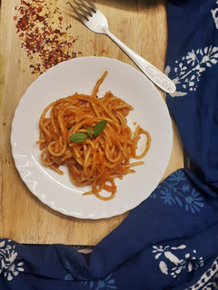 A picture of Spaghetti in Marinara Sauce.