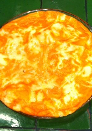 Una foto de Budín de rajas con elote