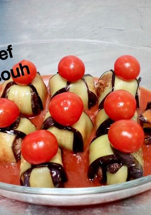 صورة لوصفة كفتة مع باذنجان على طريقتي