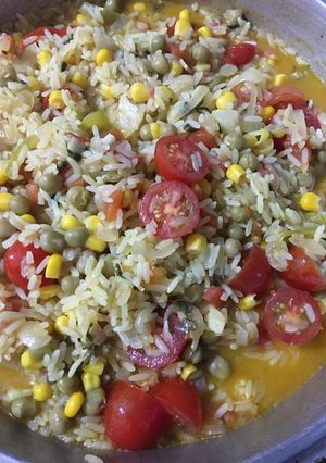 Una foto de Arroz primavera