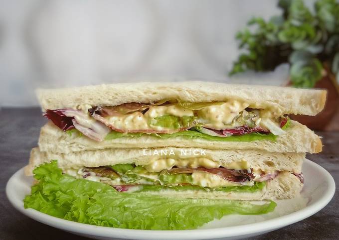 Resipi Sandwich Telur Rebus Roasted Sesame Oleh Liana Nick Cookpad