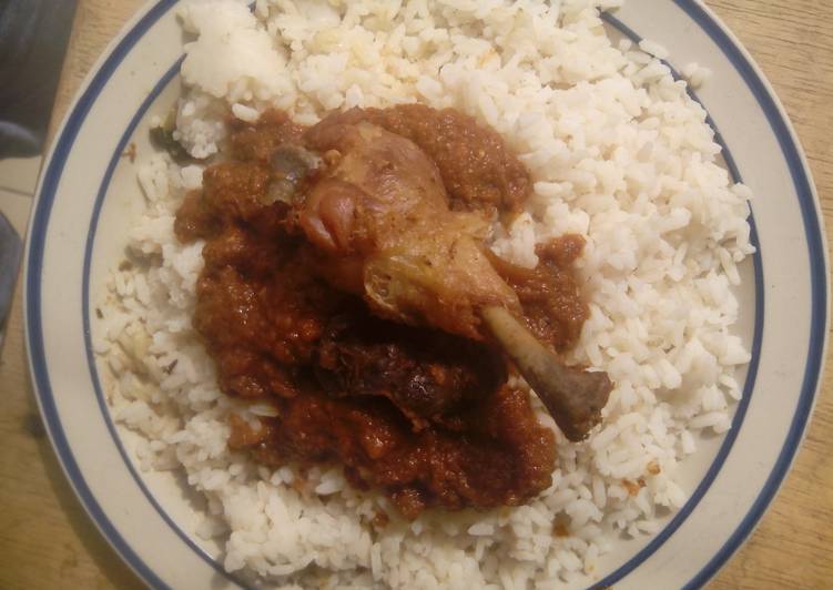 White rice and stew