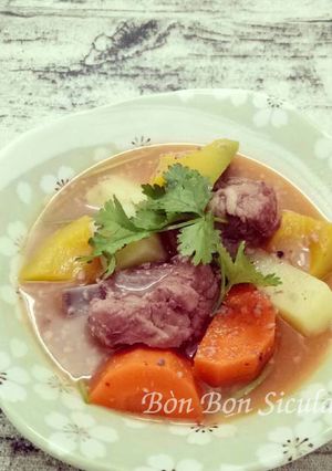 Hình của món Sườn heo nấu Pate.