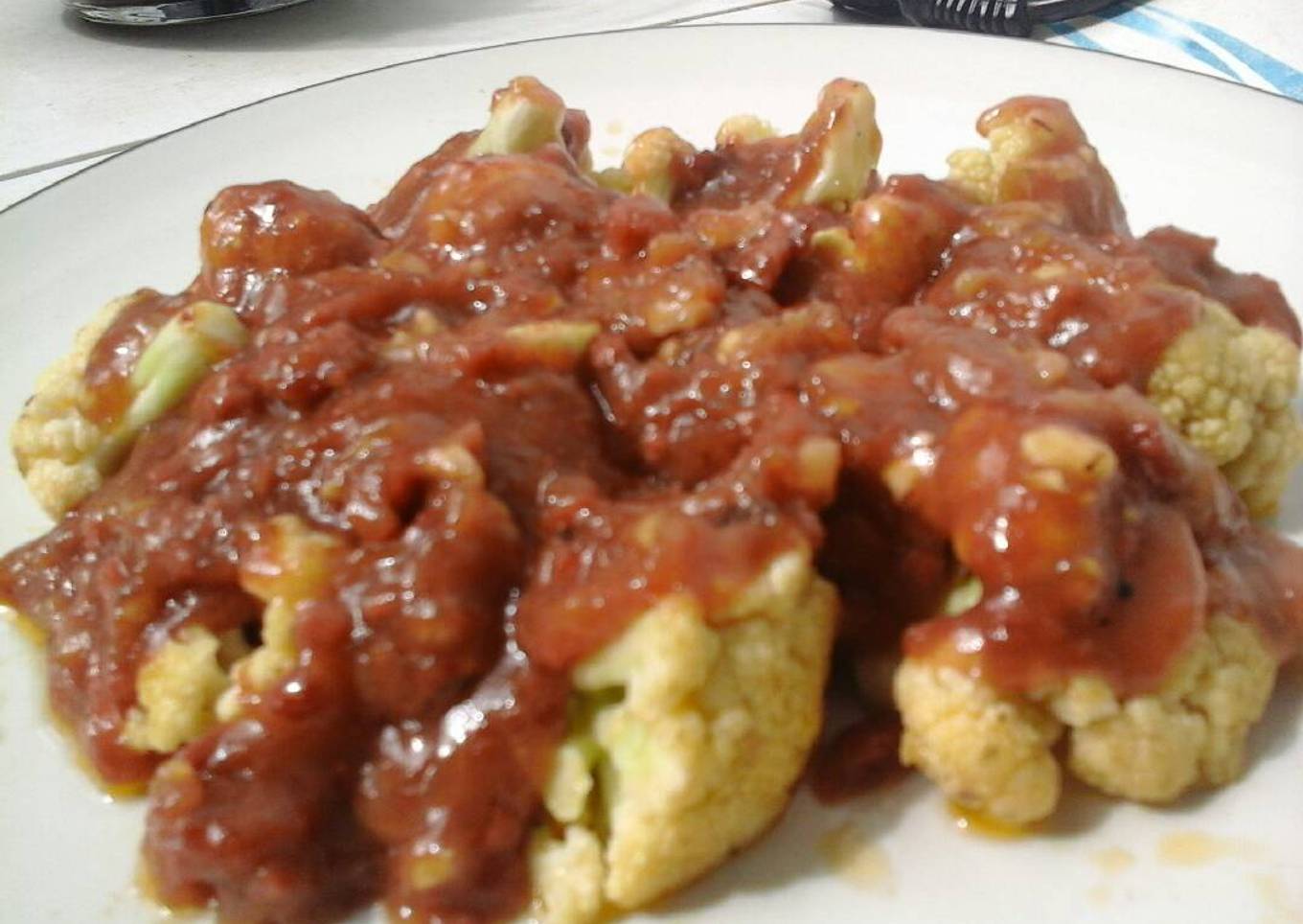 Brokoli siram daging sapi cincang