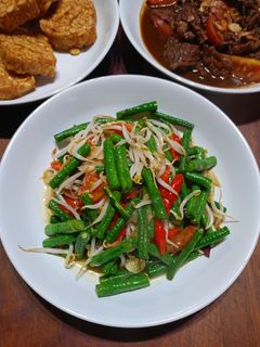 Foto resep Tumis kacang panjang toge rebon