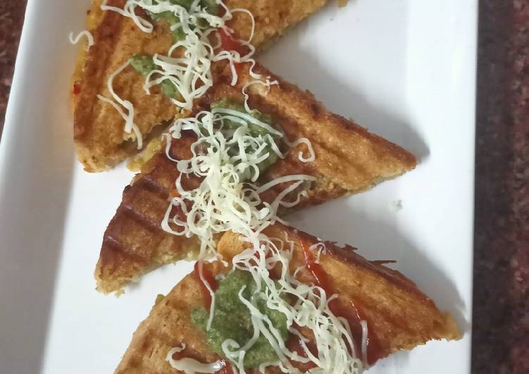 Recipe of Simple Cabbage Cheese grill Sandwich