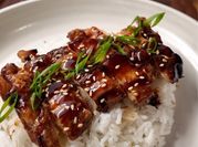 A picture of honey garlic boneless chicken thighs