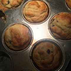 Raisin muffins A picture of Raisin muffins.