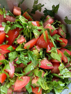 A picture of Simple Tabbouleh / parsley & tomato salad.