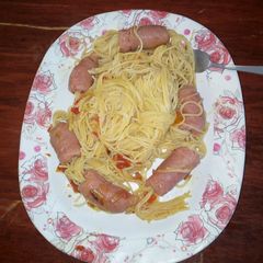 Spaghetti sausage A picture of Spaghetti sausage.