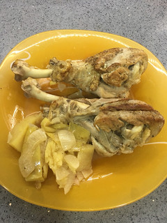 Una foto de Muslos de pavo al cava