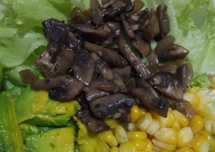 Resep Salad sayur siram jamur lada hitam Top Enaknya