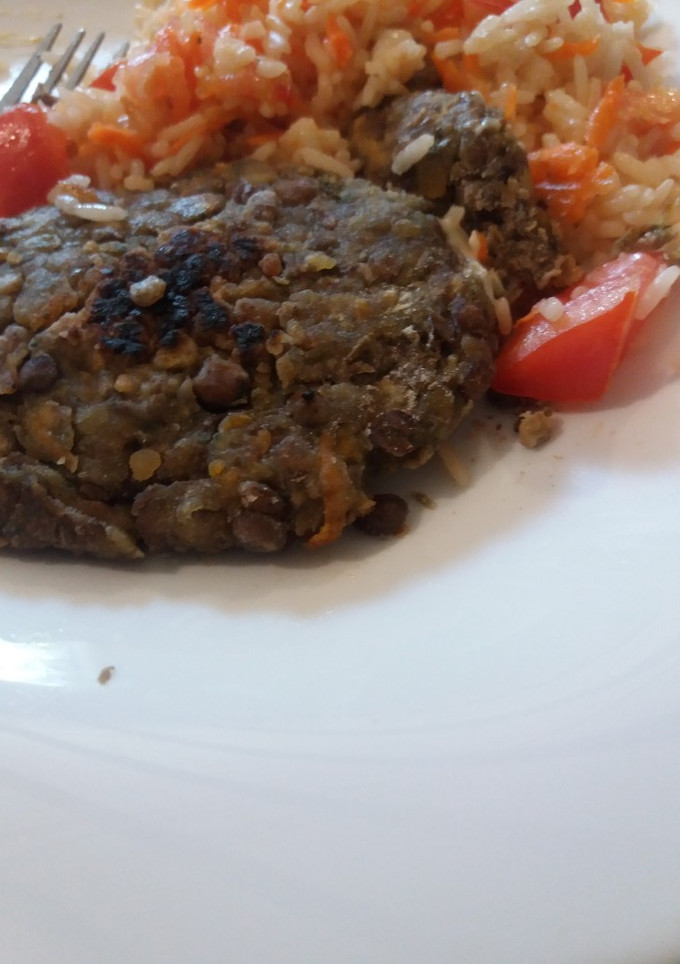 Una foto de Hamburguesa de Lentejas