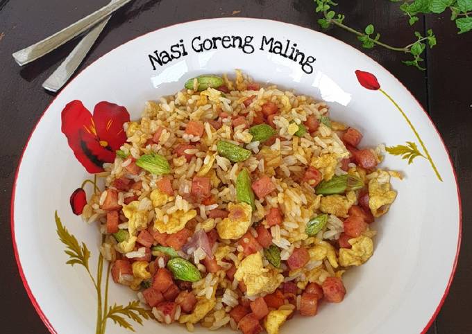 Cara Gampang Menyiapkan Nasi Goreng Maling Dan Pete (Non Halal), Bikin Ngiler