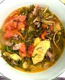 Canh thịt bò nấu dưa muối chua ngọt