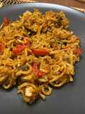 Noodles com Tofu e Cogumelos