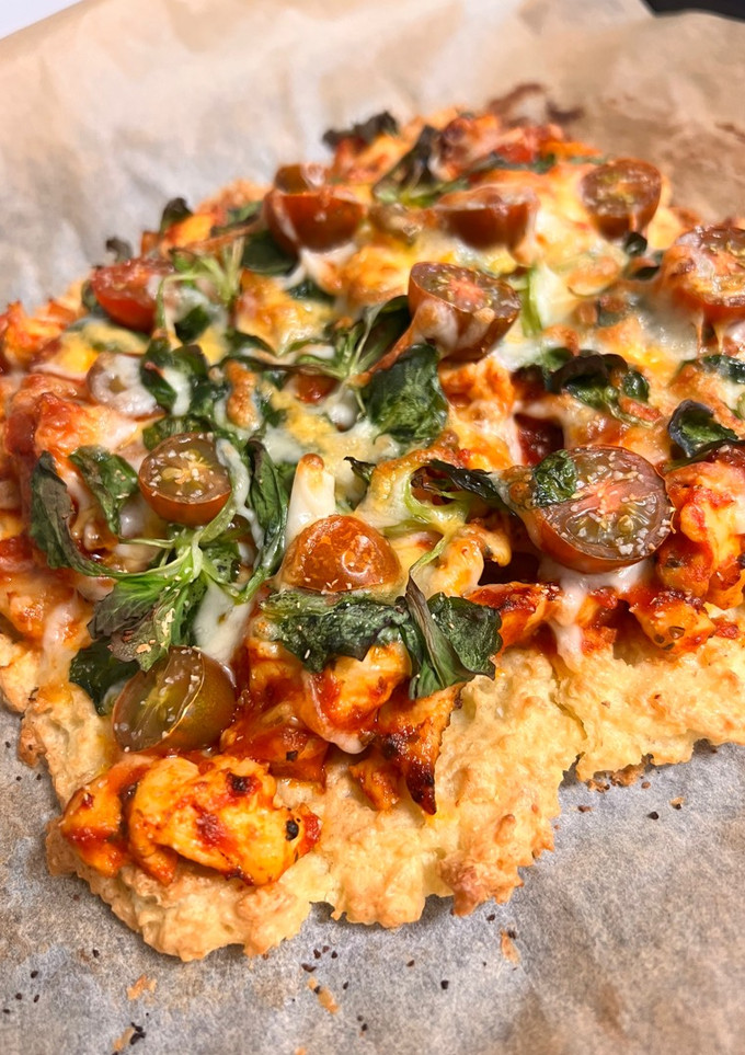 Una foto de Pizza casera de arroz