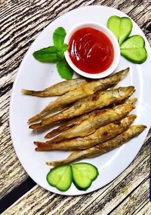 Hình của món Cá Trứng Lăn Bột Chiên Giòn.