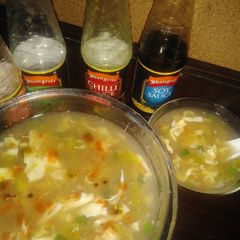 A picture of Hot and sour soupe.