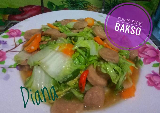 Resep Tumis Sawi Bakso Oleh Diana Cookpad