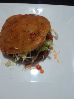Una foto de Gorditas Bañadas a lo ranchero, rellenas de picadillo o relleno navideño las Correa
