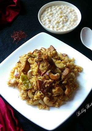 A picture of Jackfruit yakhni pulao.