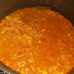 Una foto de Molida de puerco entomatada