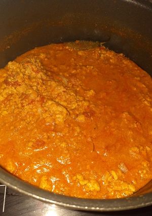Una foto de Molida de puerco entomatada
