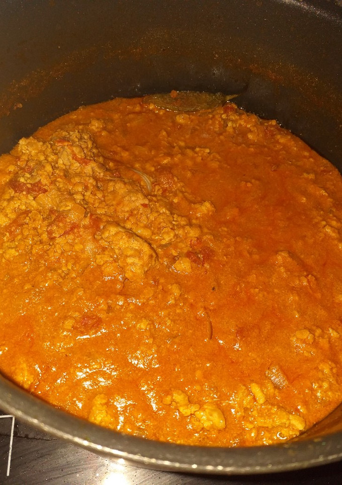 Una foto de Molida de puerco entomatada