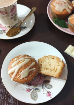 Zdjęcie przepisu Muffinki z białą czekoladą.