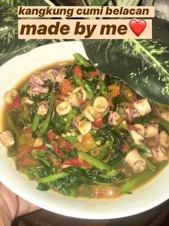 Foto resep Kangkung Cumi Belacan