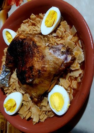صورة لوصفة ثريدة بدجاج
