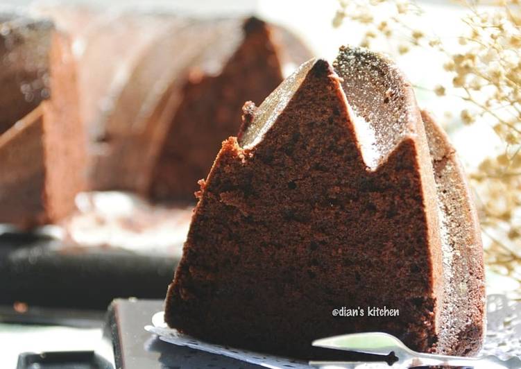 Resep Bolu Coklat Panggang Lembut Menul, Enak