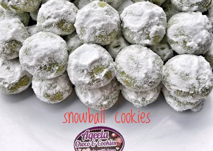 Snowball cookies(putri salju pandan)