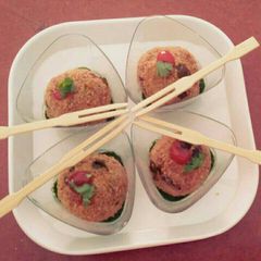 A picture of Chilli cheese chataka balls.