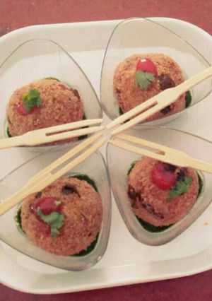 A picture of Chilli cheese chataka balls.