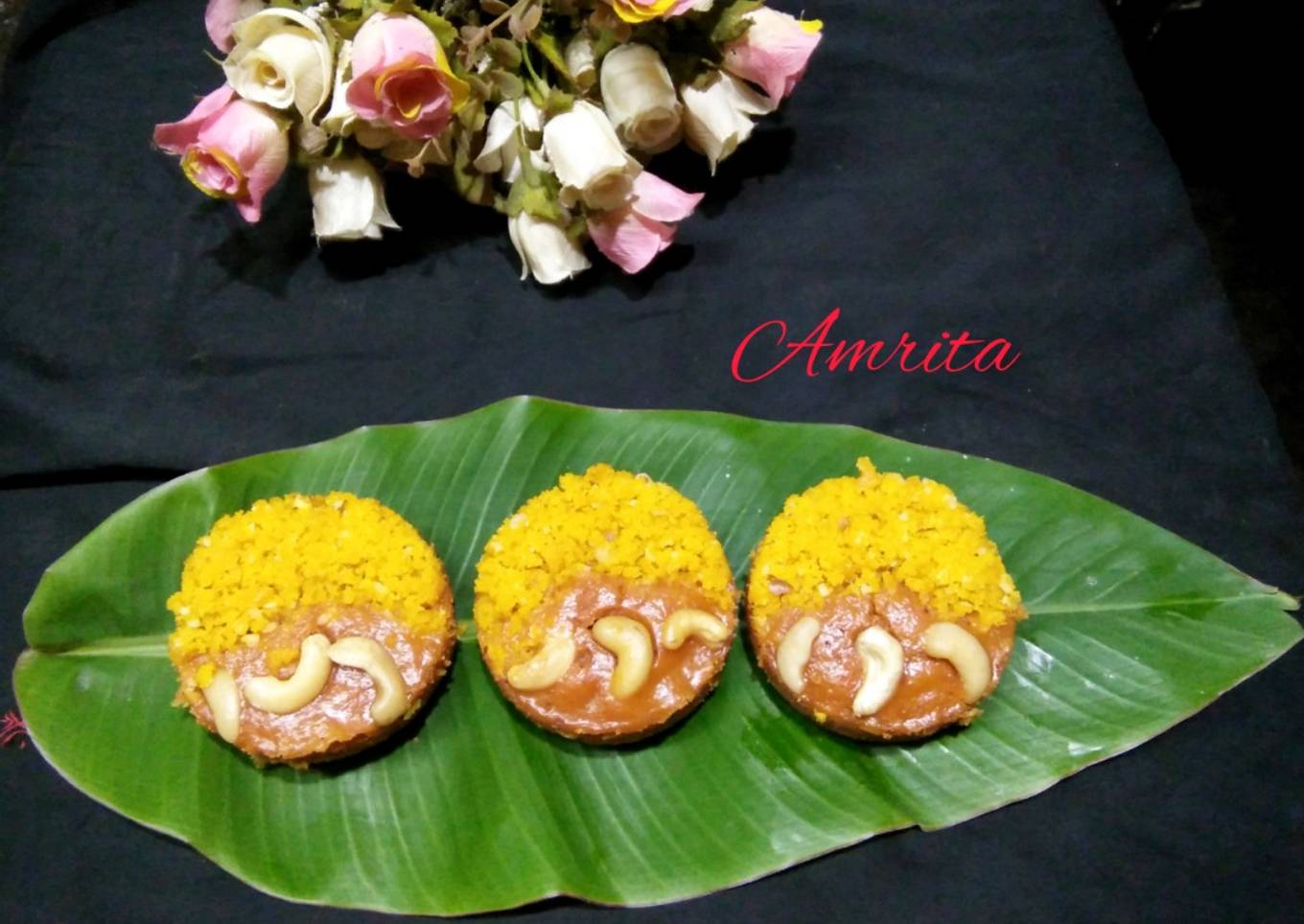 Coconut cornflakes steamed cake