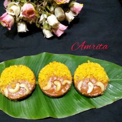 A picture of Coconut cornflakes steamed cake.