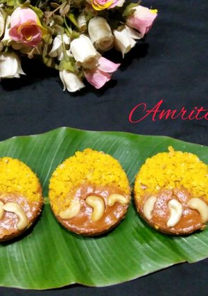 A picture of Coconut cornflakes steamed cake.