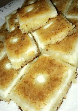 صورة لوصفة بسبوسة بالقشطة