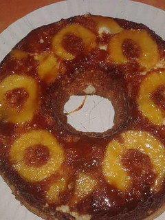 Una foto de Torta de manzana invertida