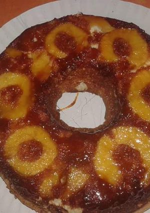 Una foto de Torta de manzana invertida