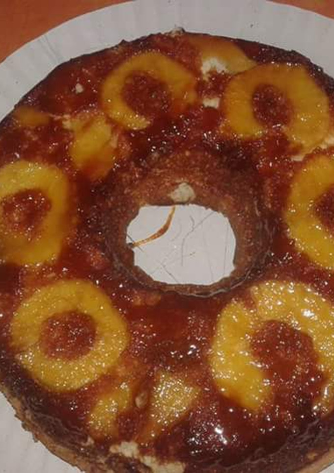 Una foto de Torta de manzana invertida